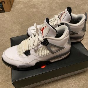 Size 9 Air Jordan 4 Retro Cement Grey